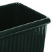 A Tablecraft hunter green rectangular server with ridges.