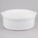 A white ceramic Tablecraft casserole dish with a handle.