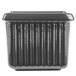 A black square cast aluminum server with ridges on top.