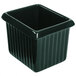 A hunter green rectangular cast aluminum server with ridges.