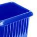 A cobalt blue rectangular container with ridges.