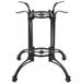 A black metal BFM Seating Boca outdoor table base with four legs.