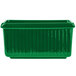 A Tablecraft green rectangular server with ridges and a handle.