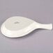 A white Tuxton China fry pan server.