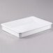 An American Metalcraft white rectangular ABS plastic dough box with a white lid.