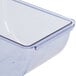 A clear plastic container with a clear lid.