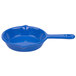 A blue Tablecraft cast aluminum fry pan with a handle.