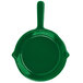 A Tablecraft green cast aluminum fry pan with a handle.