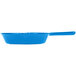 A Tablecraft sky blue cast aluminum fry pan with a handle.