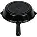 A Tablecraft black cast aluminum fry pan with a handle.