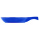 A cobalt blue cast aluminum open handle skillet.