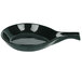 A black Tablecraft cast aluminum skillet with a white speckled interior and an open handle.