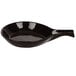 A Tablecraft black cast aluminum skillet with an open handle.