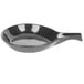 A black cast aluminum skillet with an open handle.