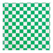 A green and white checkered deli wrap.