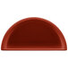 A Tablecraft copper cast aluminum half soup bowl with a curved edge on a white background.