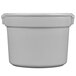 A natural cast aluminum Tablecraft bain marie soup bowl with a round rim.