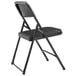 National Public Seating 810 Black Metal Folding Chair with Black ...