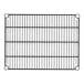 A black metal grid shelf by Regency.