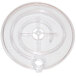 A clear plastic pump cover for Grindmaster Cecilware beverage dispensers with a circular hole.