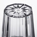 A close up of a Thunder Group clear polycarbonate tumbler with a diamond design.