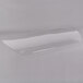 A clear plastic shield on a white background.