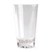 A clear plastic pint glass.