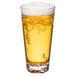 A Thunder Group plastic mixing glass filled with beer and foam.