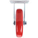 A red Winholt rigid plate caster wheel.