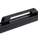 A black metal Avantco refrigerator door with a black plastic handle.