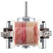 An Evaporator Fan Motor with wires and a metal cover.