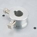 A close-up of a 10 3/4" x 2 1/8" Blower Wheel with a metal clamp and screws.