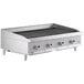 A Cooking Performance Group stainless steel gas countertop charbroiler with three radiant burners.