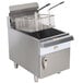 A Cooking Performance Group liquid propane countertop fryer with two baskets.