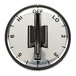 A close-up of a black and white thermostat dial for a Nemco strip warmer.