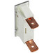 A close-up of a white Nemco Pilot Light with copper terminals.