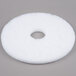 A white Scrubble by ACS Type 41 white polishing pad with a hole in the middle.