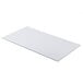A rectangular glass plate on a white background.