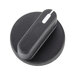 A close up of a black Nemco thermostat knob with white lettering.