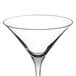 A close-up of a Spiegelau Vino Grande martini glass with a clear rim.