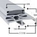 A white plastic Beverage Air drawer gasket with measurements.