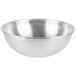 A silver Vollrath stainless steel mixing bowl.