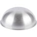 A close up of a silver Vollrath mixing bowl.