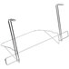 A metal shelf with two legs for a Metro myCart.