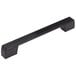 An Avantco black metal pull handle with a long, rectangular shape.