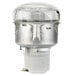 A close up of a Nemco oven lamp with a glass container and metal base.