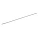 A long thin metal rod with a small white handle.