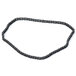 A black drive chain with a small black bead.