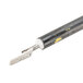 The metal tip of a Nemco heating element with a black and white cable.