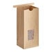 A brown Kraft paper bag with a window.